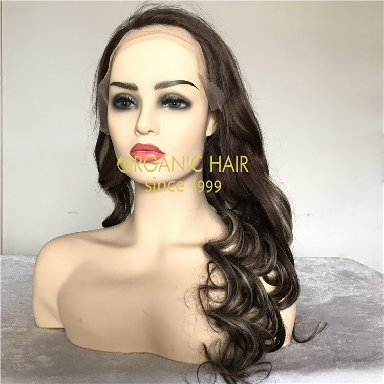 Customized 26inch 130density piano color full lace wig A143